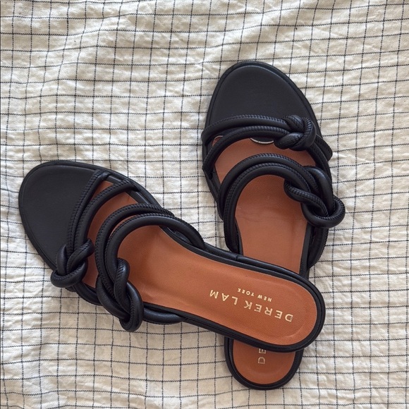 Derek Lam Faz Knot Slide Black Women's Sandals Size 36 - Picture 2 of 5
